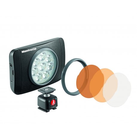 Manfrotto LED Light Lumimuse 8 LED, black, snap-fit filter mount