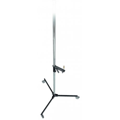 Manfrotto Chrome Column Light Stand w/ Locking Wheels, Removable Base