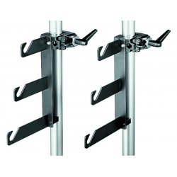 Manfrotto B/P Clamps-2 Holder Hooks(045) Mounted On 2 Superclamps(035)