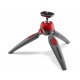 Manfrotto PIXI EVO 2-Section Mini Tripod, red, light and compact