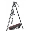 Manfrotto Tripod with fluid video head Lightweight with Side Lock