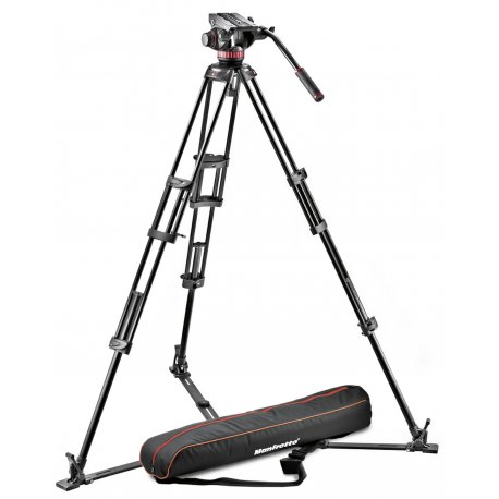 Manfrotto 502 fluid video head & 546GB alu twin leg tripod