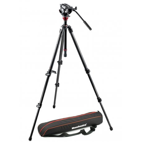 Manfrotto 500 fluid video head & 755CX3 CF single leg tripod