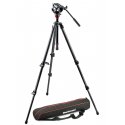 Manfrotto 500 fluid video head & 755CX3 CF single leg tripod