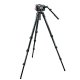 Manfrotto 509 fluid video head & 536 CF single leg tripod