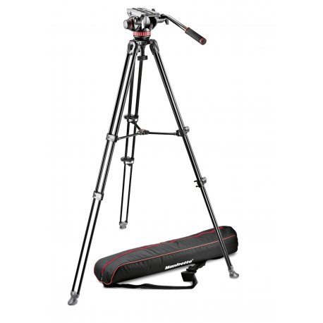 Manfrotto 502 fluid video head&MVT502AM alu twin leg tripod