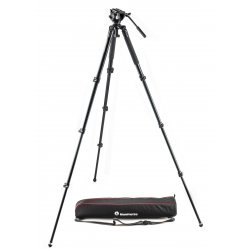 Manfrotto 500 fluid video head & alu single leg tripod