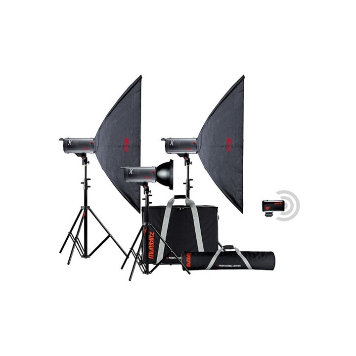 Multiblitz Xlite 500 Ws Comfort Kit+ 3 x Xlite 500 Ws