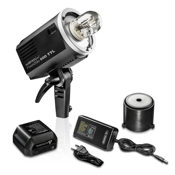 Walimex Pro Flash Flash2Go 600 TTL com Bateria