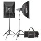 Walimex Pro Kit Flash VE-200/200 Excellence com Softboxes