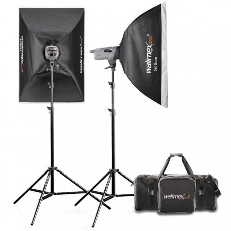 Walimex Pro Kit Flash VE-200/200 Excellence com Softboxes