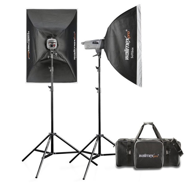 Walimex Pro Kit Flash VE-400/400 Excellence com Softboxes