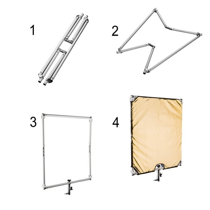 Walimex Pro Painel Dobrável 5em1 com Braço Telescópico 110x110cm
