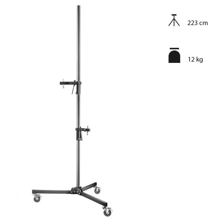 Walimex Pro Tripé Coluna com Rodas e Fixações - 223cm
