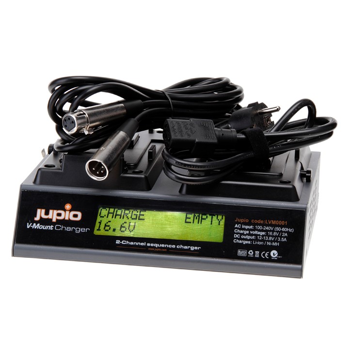Jupio Carregador Broadcast p/ Baterias V-Mount
