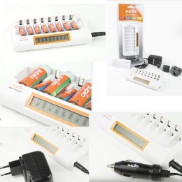Jupio Carregador Universal  Octo-Charger p/ 8 Baterias AA + AAA