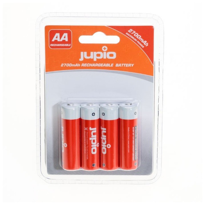 Jupio Pack 4 Pilhas Recarregáveis AA 2700mAh Maximum Power