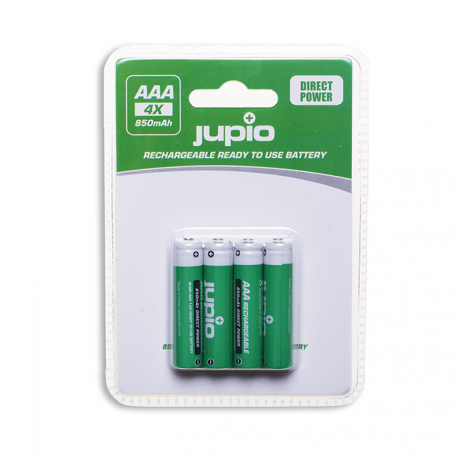 Jupio Pack 4 Pilhas Recarregáveis AAA 850mAh Direct Power