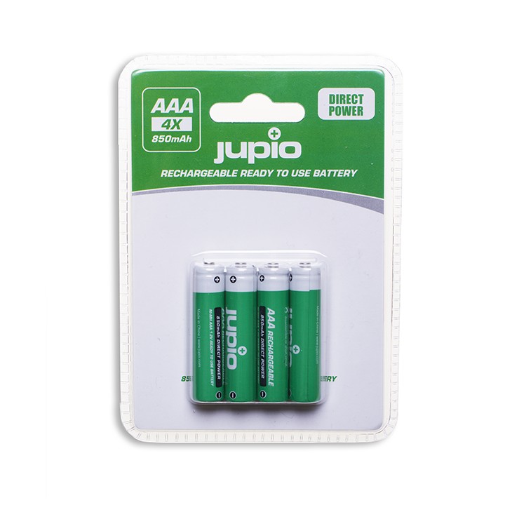 Jupio Pack 4 Pilhas Recarregáveis AAA 850mAh Direct Power