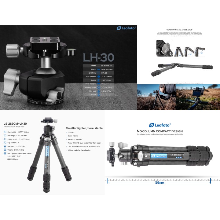 Leofot LS-283CM+LH-30