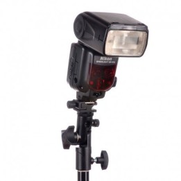Cabeça de flash com suporte para guarda-chuva