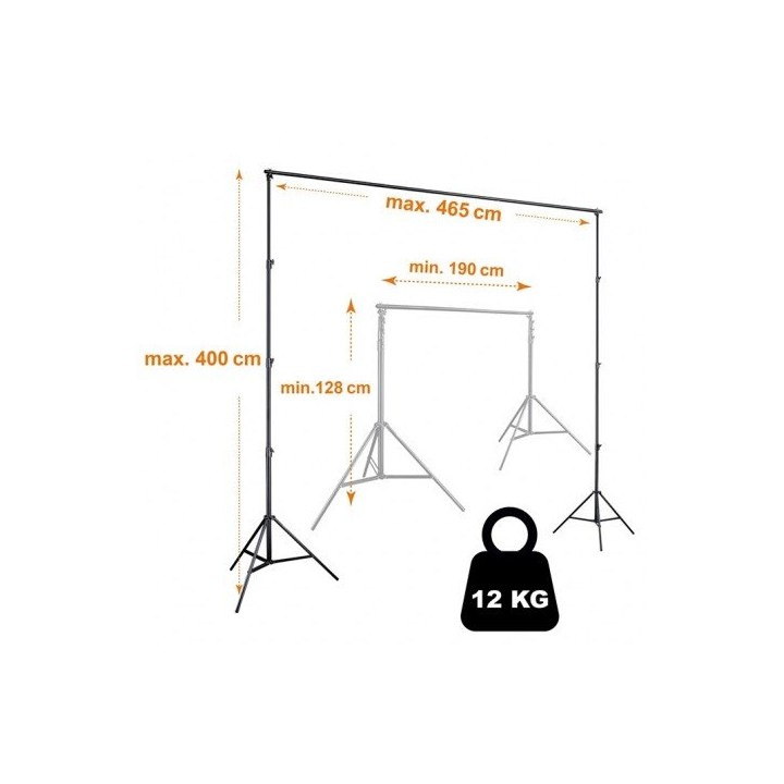 Walimex Sistema de Porta-Fundos XXL 190-465cm