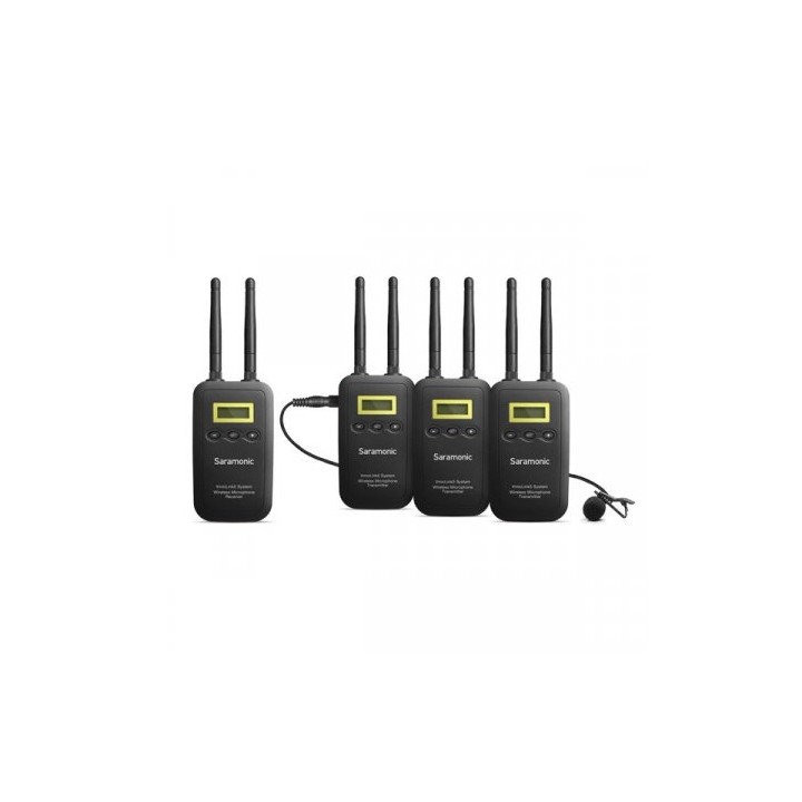 Saramonic kit microfone wireless  VMICLINK5 5.8GHZ SHF RX+TX+TX+TX e lapela