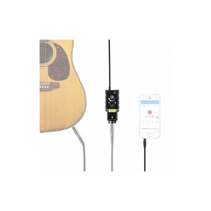 Saramonic adaptador de microfone, smartrig II p/iphone, android , smartphone e tablety