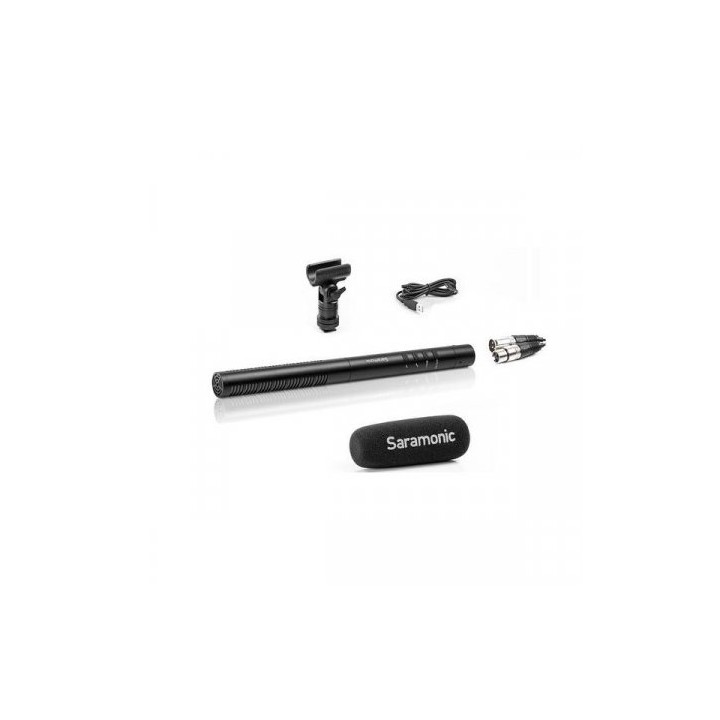 Saramonic microfone condensador shotgun SR-TM1 super cardioid broadcast XLR