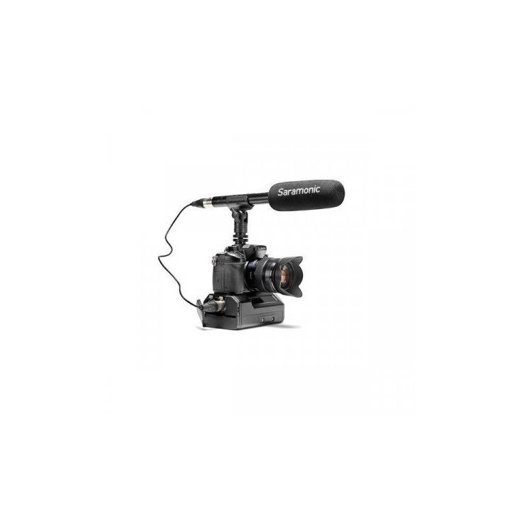 Saramonic microfone condensador shotgun SR-TM1 super cardioid broadcast XLR