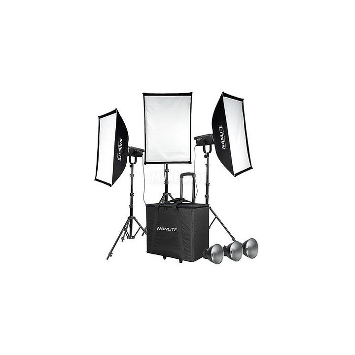 Nanlite kit triplo Iluminador Led Forza 150 Light Stand