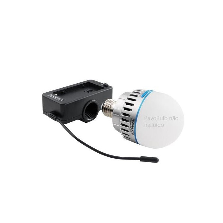 Nanlite Adaptador de bateria  npf com casquilho  E27
