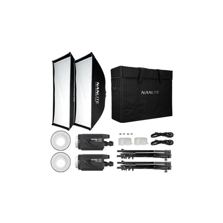 Nanlite kit duplo iluminador  LED FS200