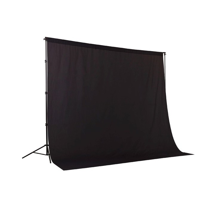 Black fabric background 3x3m