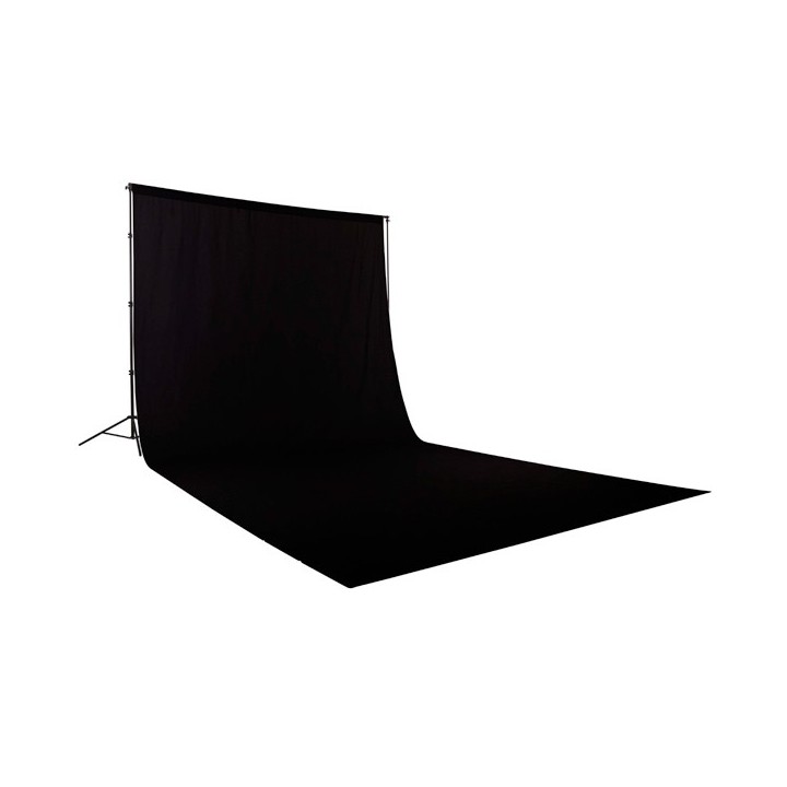 Black fabric background 3x6m