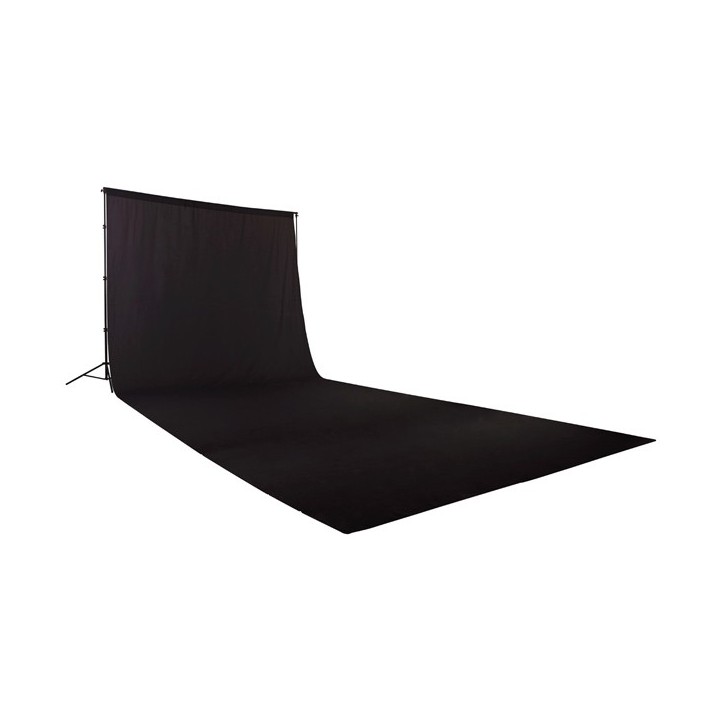 Black fabric background 3x9m