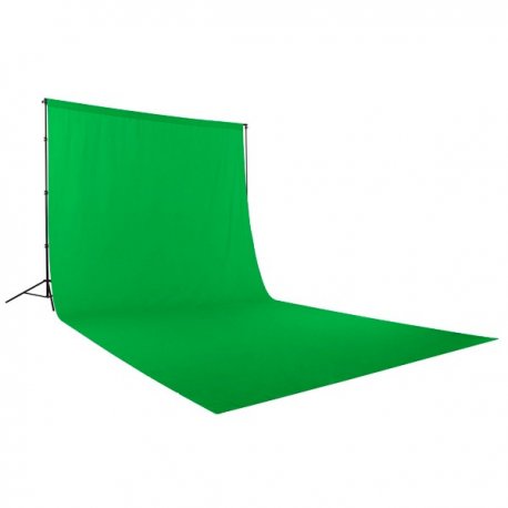 Fundo de tecido verde Chromakey 3x6m