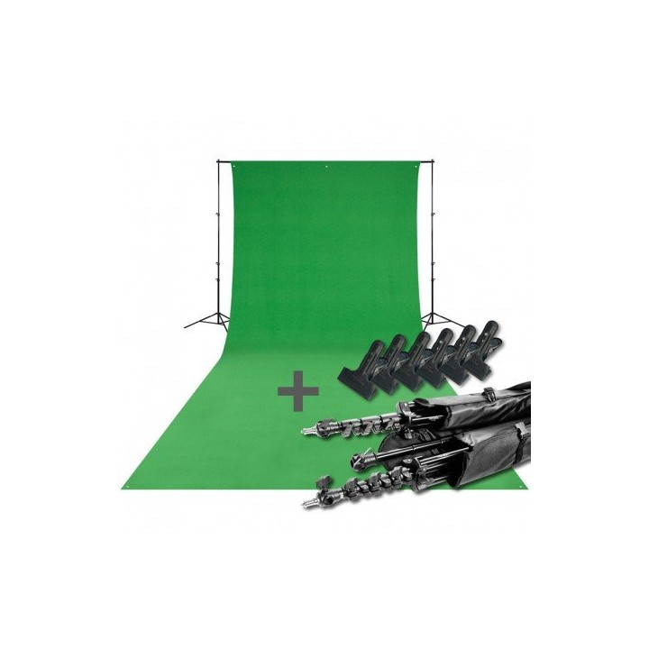 Kit Suporte + Fundo Verde + Grampos