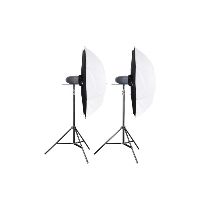 Walimex Pro Kit Flash Newcomer 150/150 com Sombrinhas Light Box